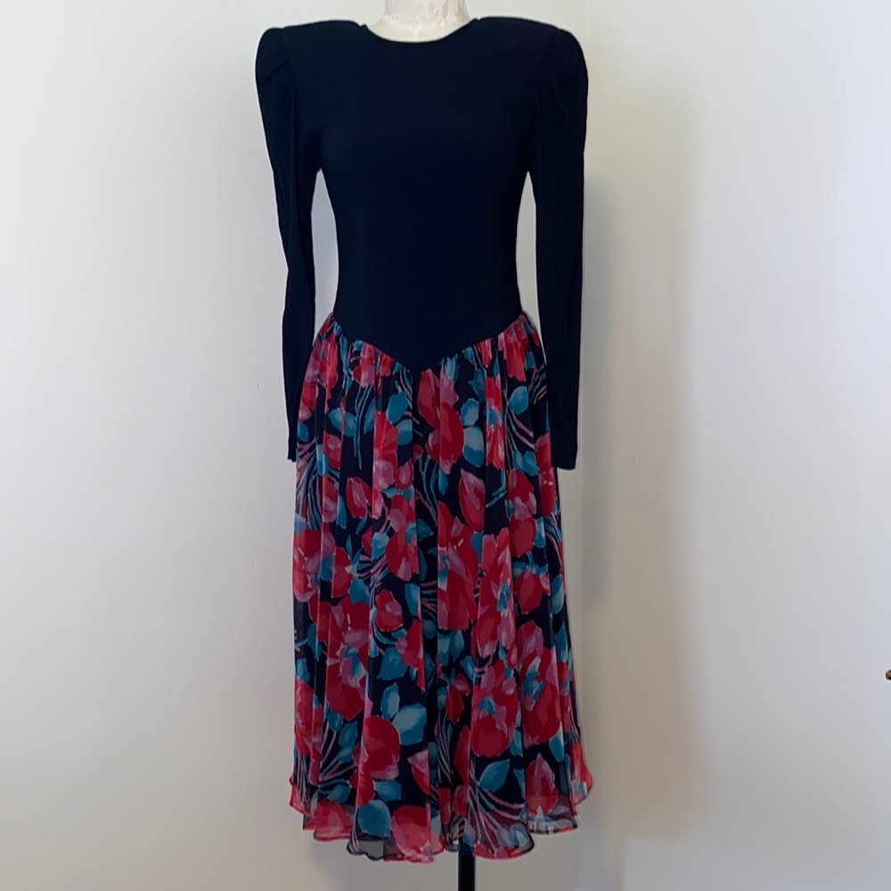 VTG 80’s Aline STUNNER POWER PADS TEA LENGTH pretty woman years